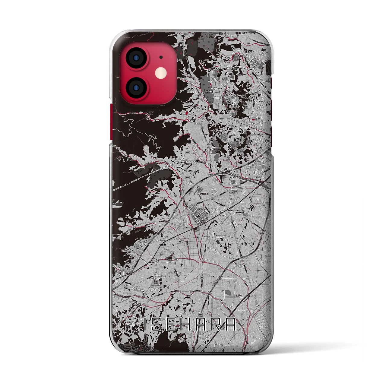 【伊勢原(神奈川県)】地図柄iPhoneケース(クリアタイプ)