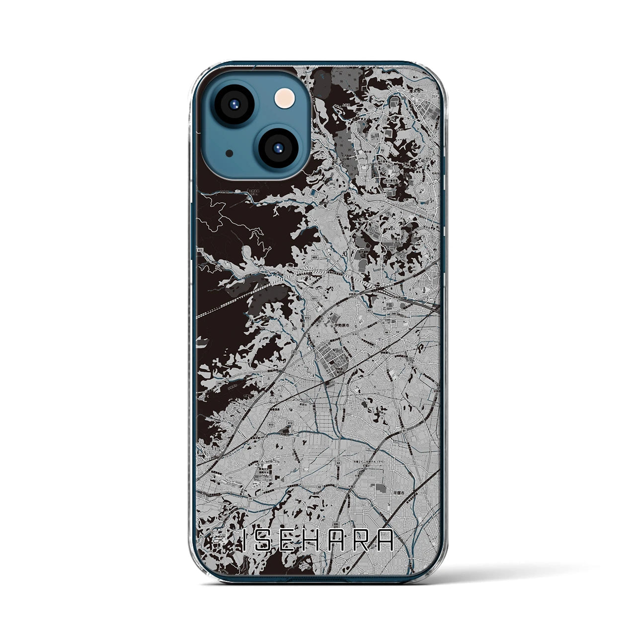 【伊勢原(神奈川県)】地図柄iPhoneケース(クリアタイプ)