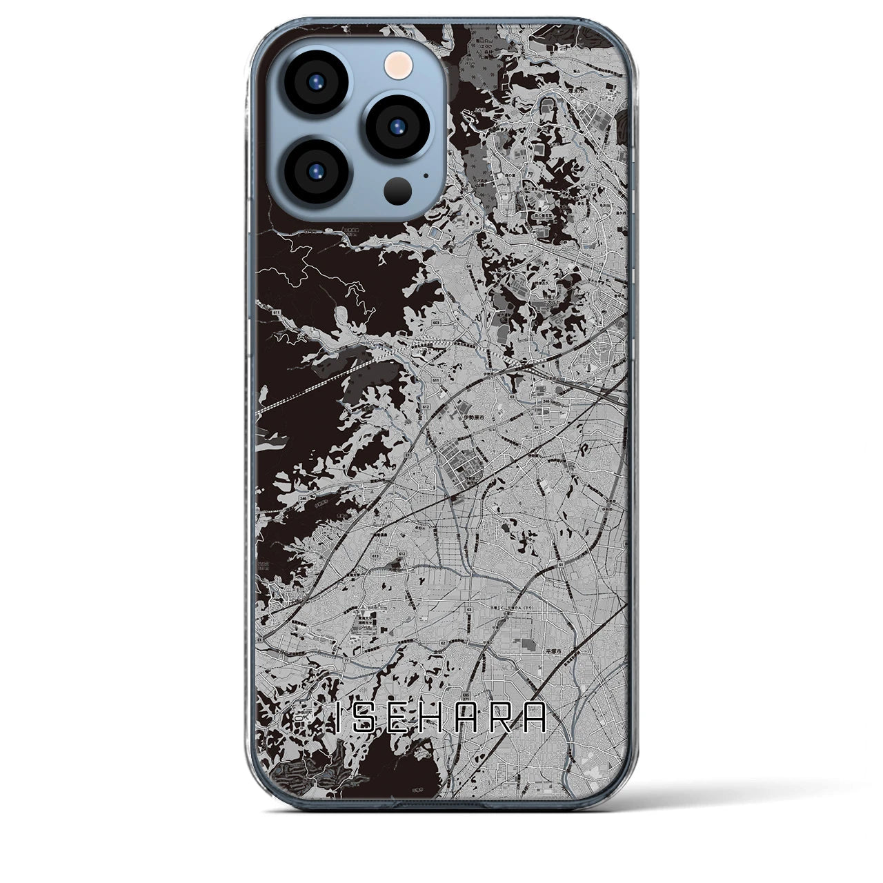 【伊勢原(神奈川県)】地図柄iPhoneケース(クリアタイプ)