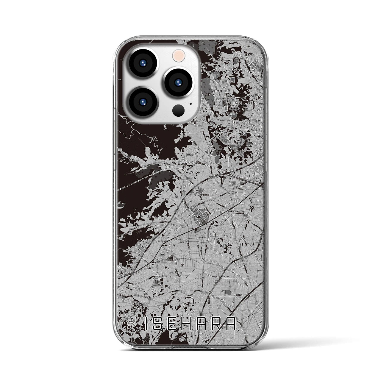 【伊勢原(神奈川県)】地図柄iPhoneケース(クリアタイプ)