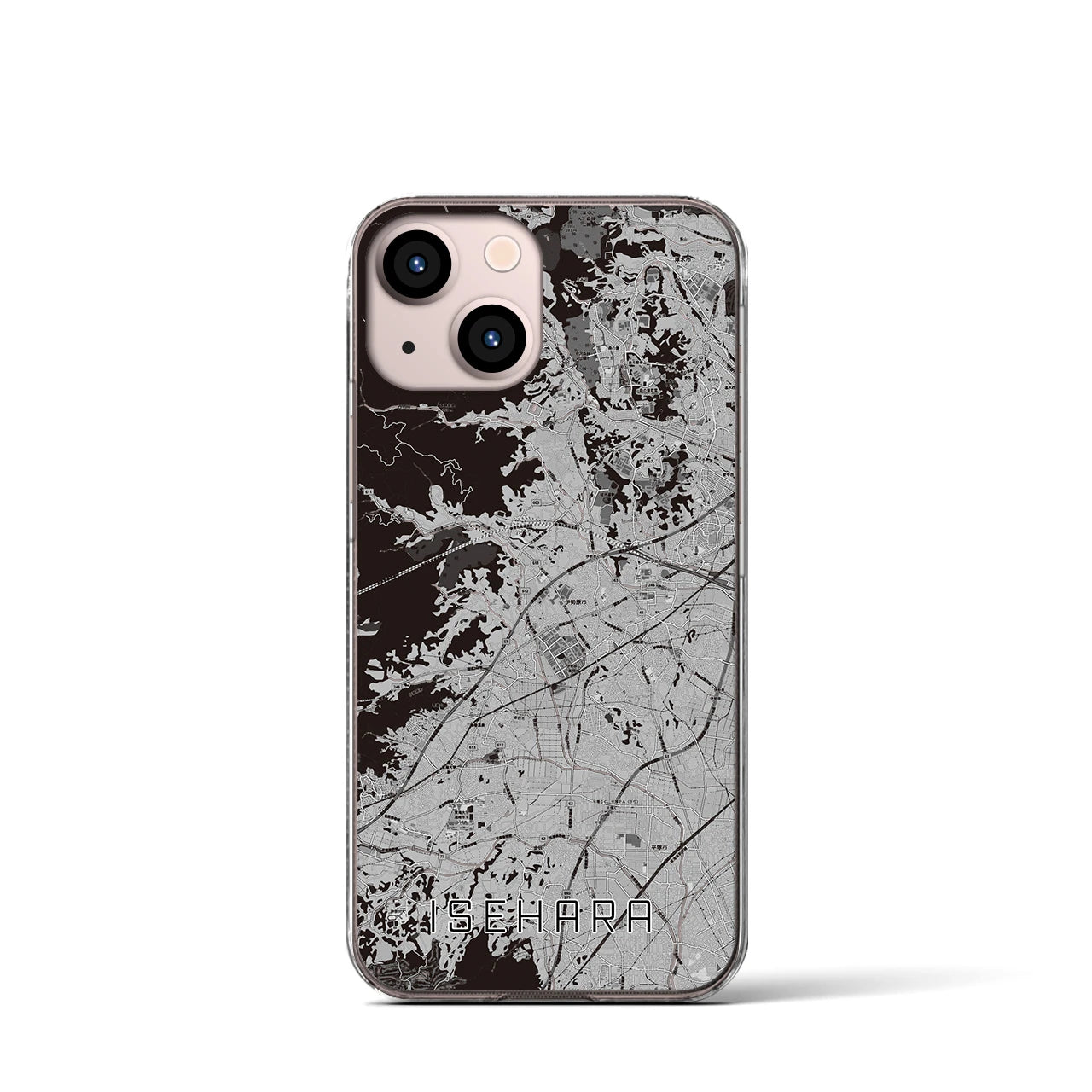 【伊勢原(神奈川県)】地図柄iPhoneケース(クリアタイプ)