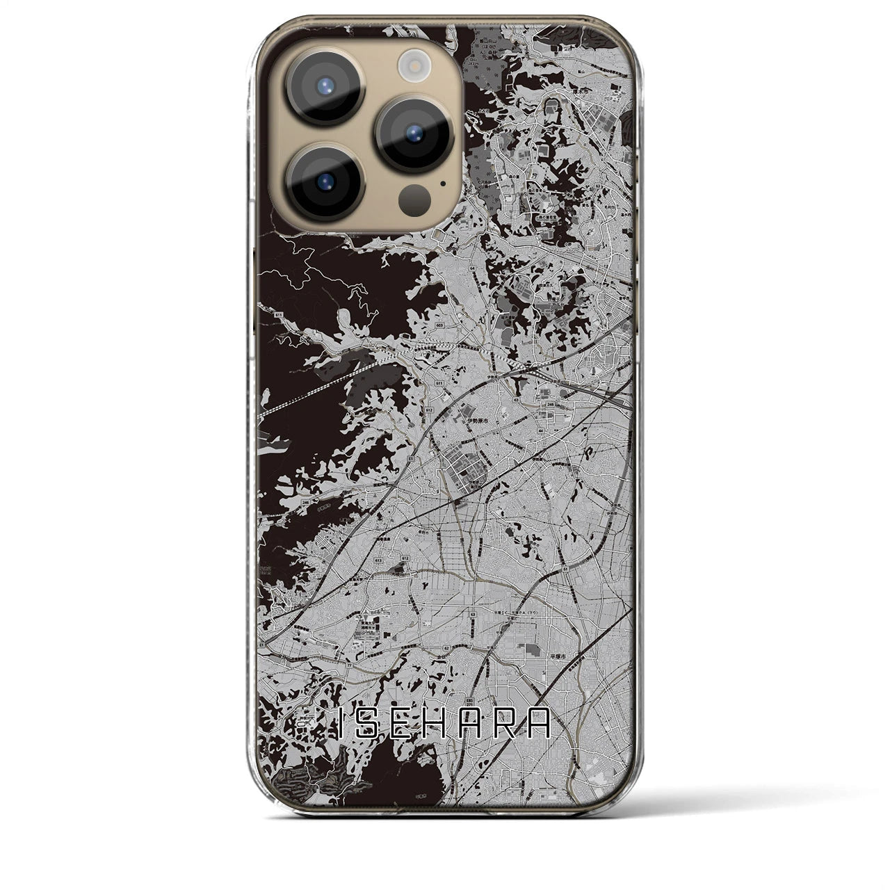 【伊勢原(神奈川県)】地図柄iPhoneケース(クリアタイプ)