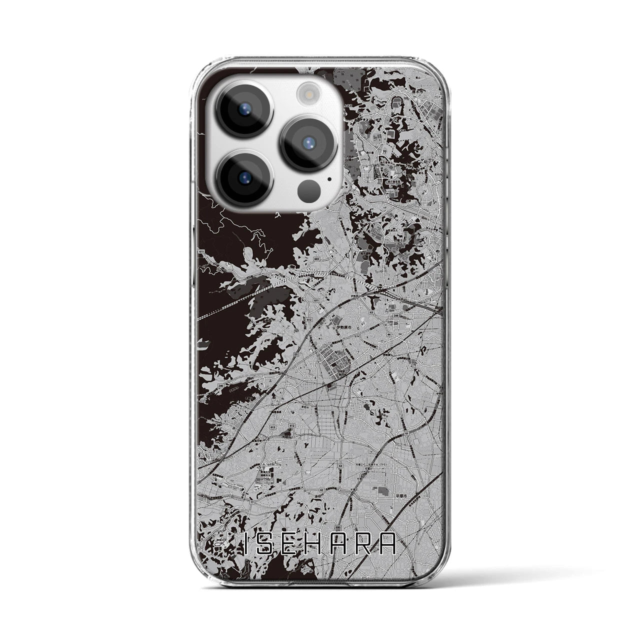 【伊勢原(神奈川県)】地図柄iPhoneケース(クリアタイプ)