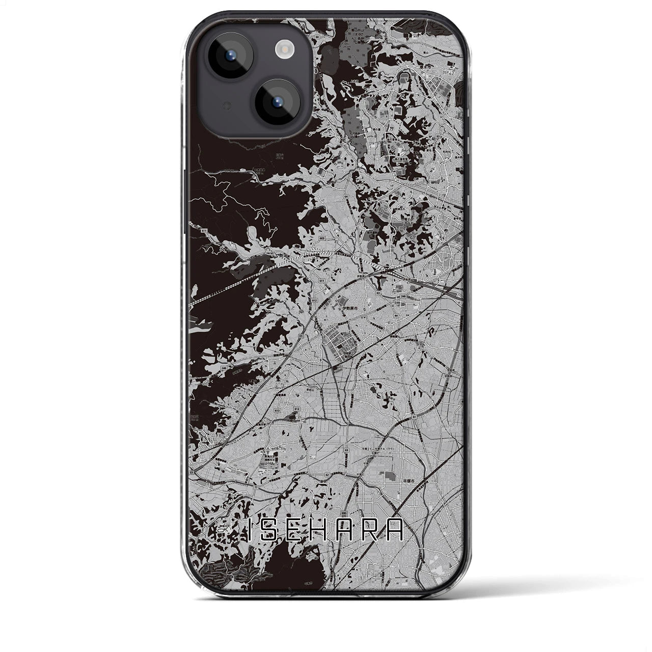 【伊勢原(神奈川県)】地図柄iPhoneケース(クリアタイプ)