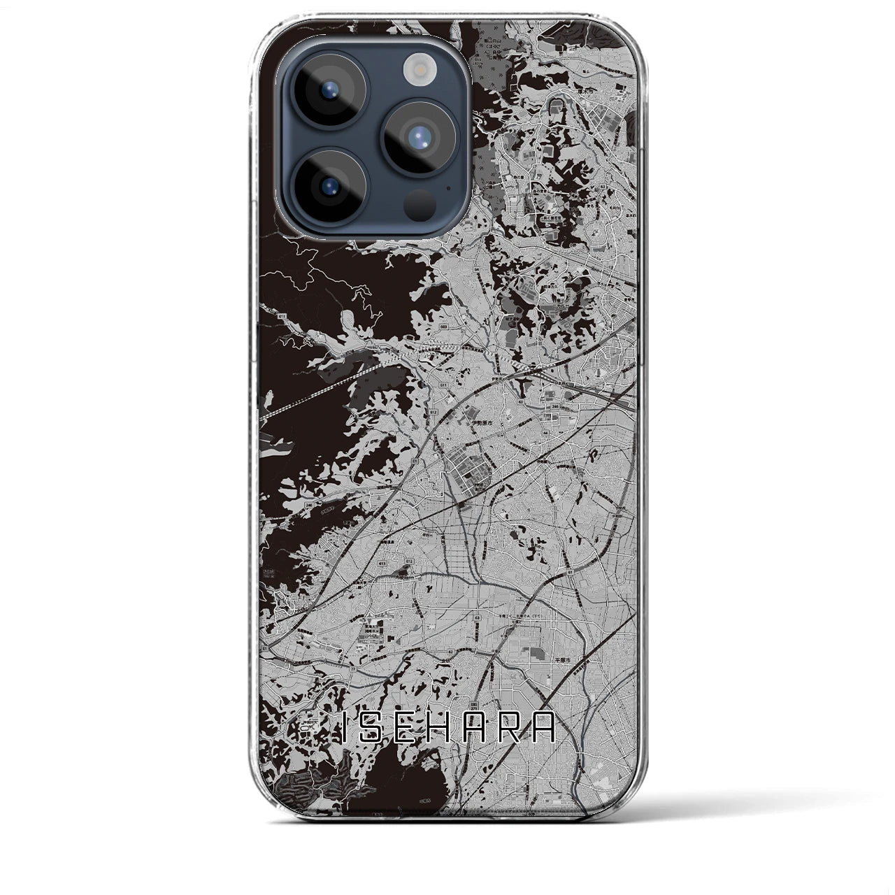 【伊勢原(神奈川県)】地図柄iPhoneケース(クリアタイプ)