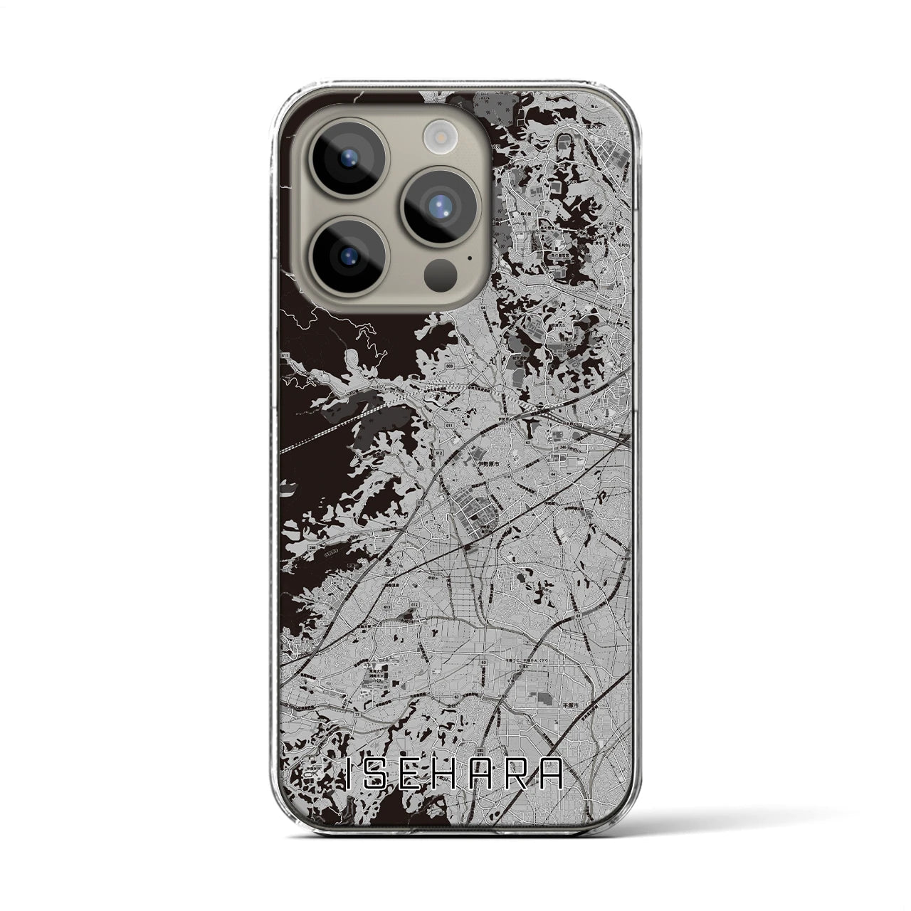 【伊勢原(神奈川県)】地図柄iPhoneケース(クリアタイプ)