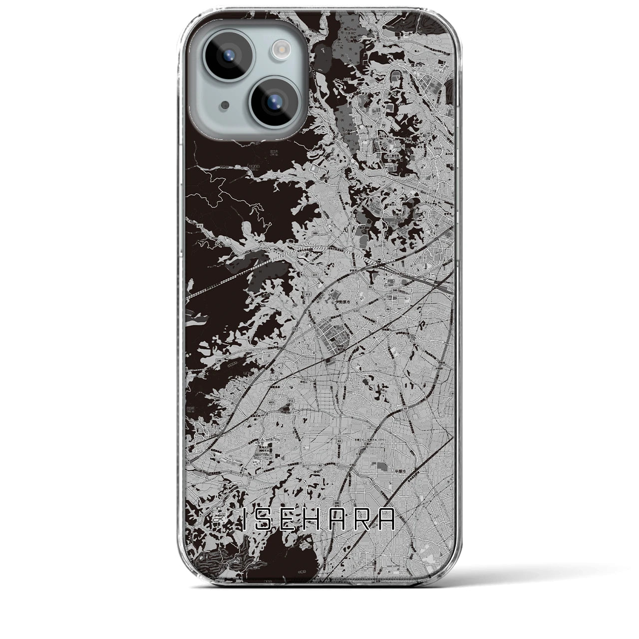 【伊勢原(神奈川県)】地図柄iPhoneケース(クリアタイプ)