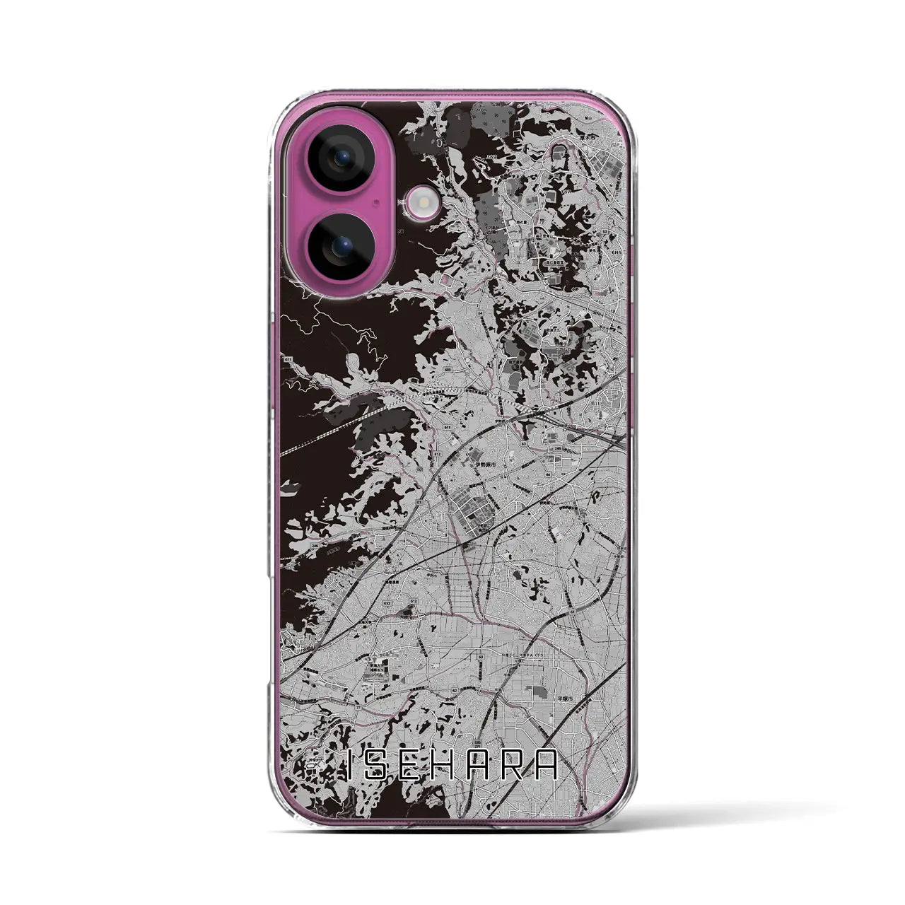 【伊勢原(神奈川県)】地図柄iPhoneケース(クリアタイプ)