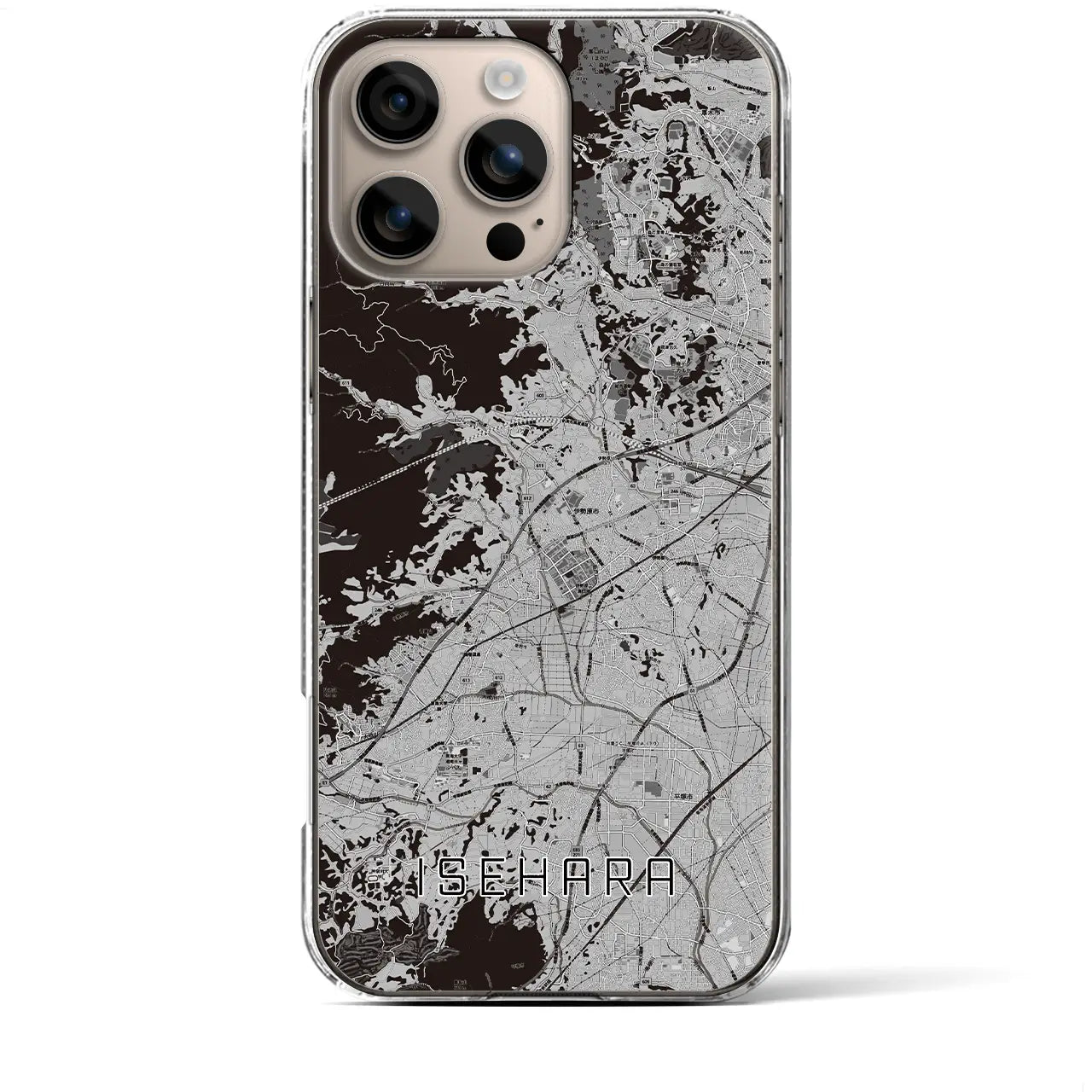 【伊勢原(神奈川県)】地図柄iPhoneケース(クリアタイプ)