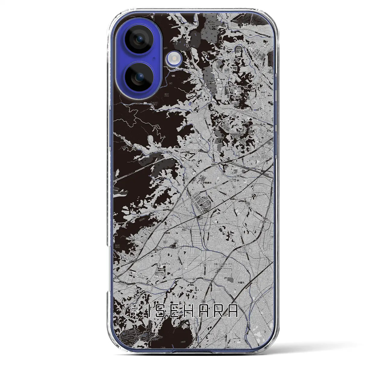 【伊勢原(神奈川県)】地図柄iPhoneケース(クリアタイプ)