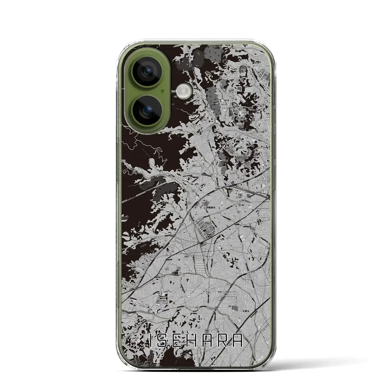 【伊勢原(神奈川県)】地図柄iPhoneケース(クリアタイプ)