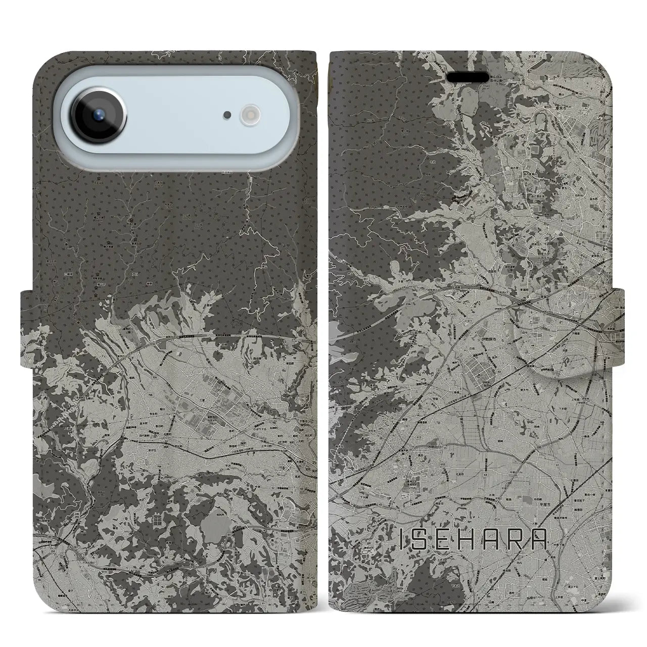 【伊勢原(神奈川県)】地図柄iPhoneケース(手帳タイプ)