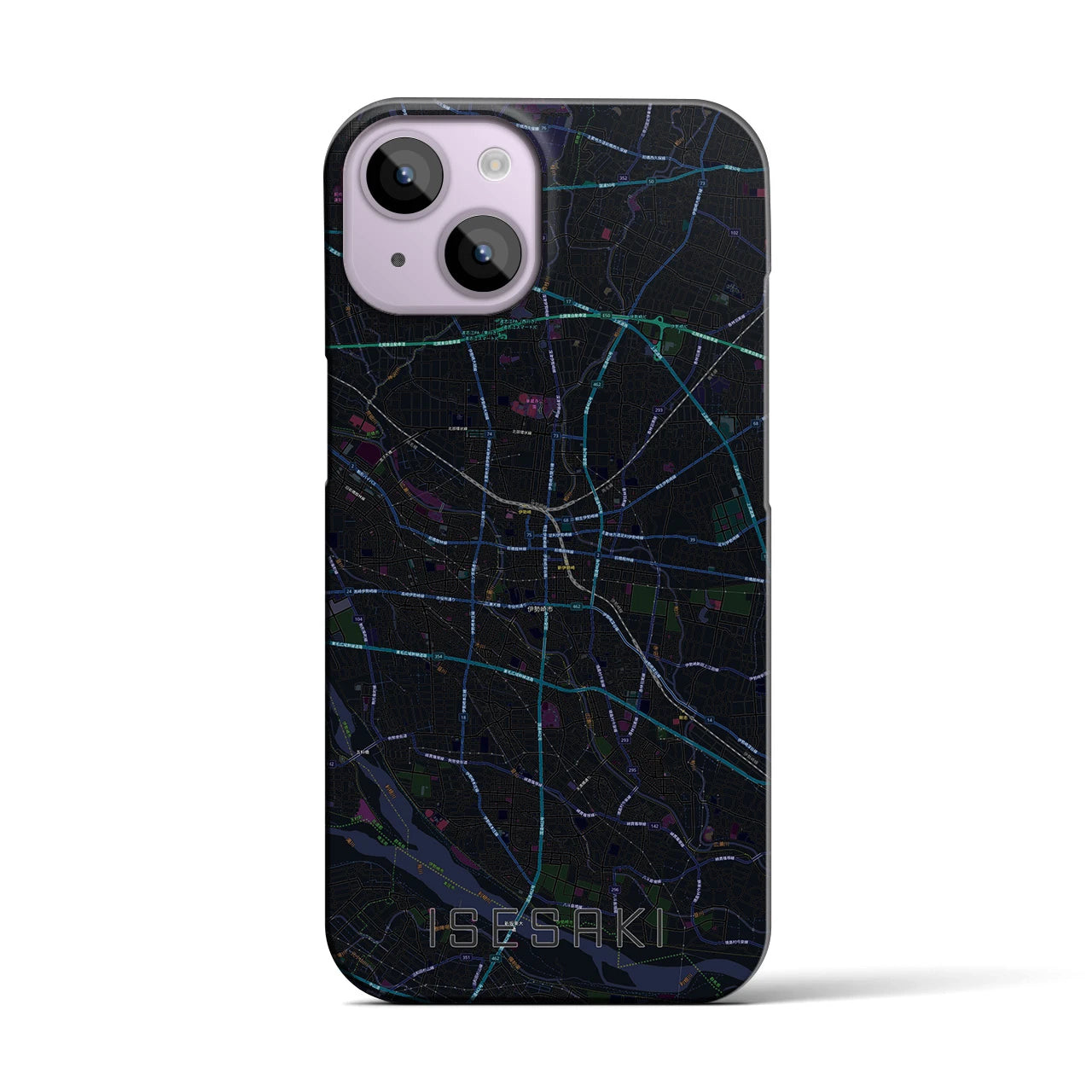 【伊勢崎(群馬県)】地図柄iPhoneケース(バックカバータイプ)