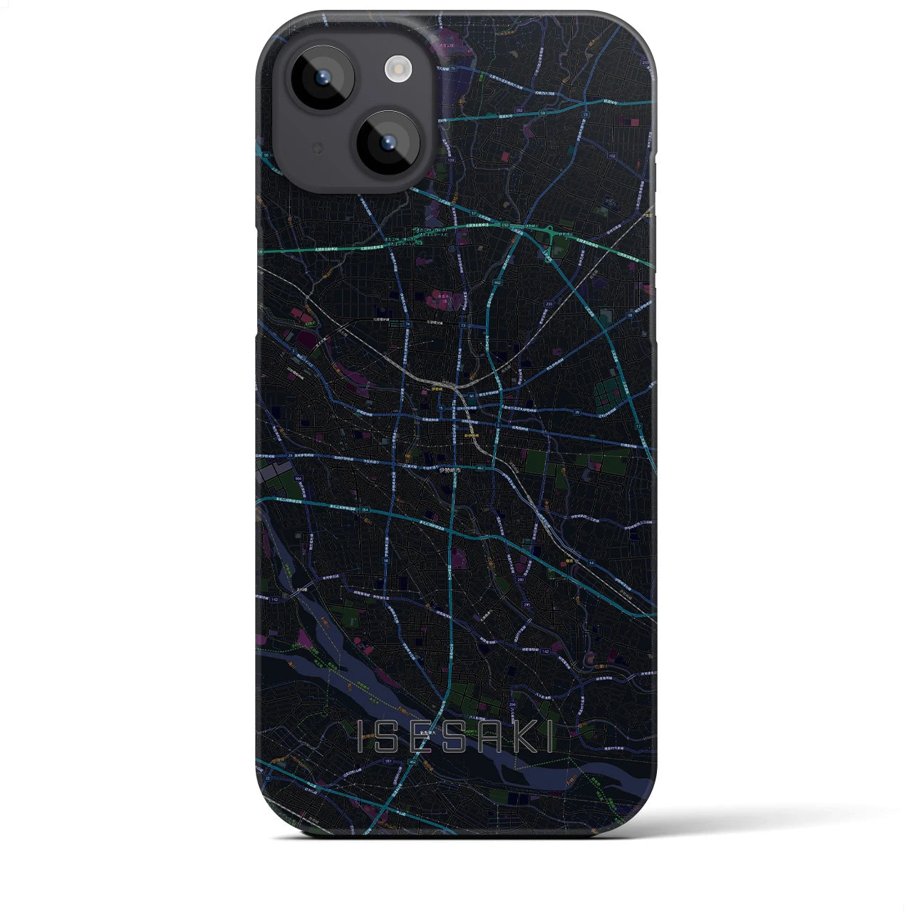 【伊勢崎(群馬県)】地図柄iPhoneケース(バックカバータイプ)