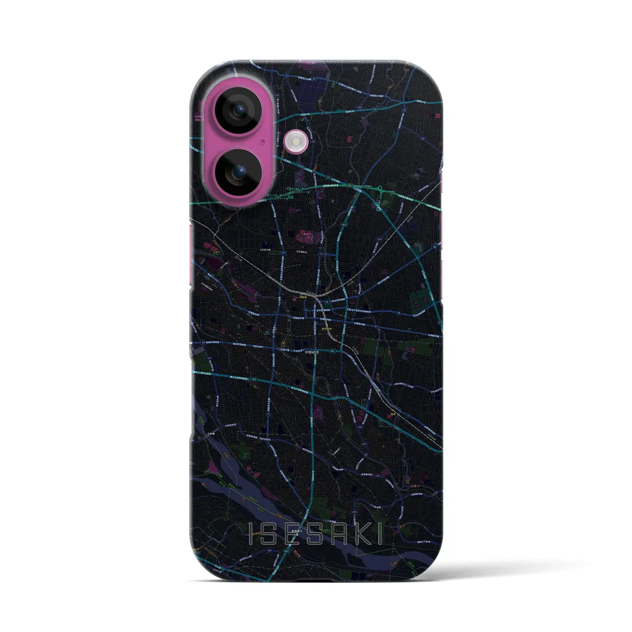 【伊勢崎(群馬県)】地図柄iPhoneケース(バックカバータイプ)