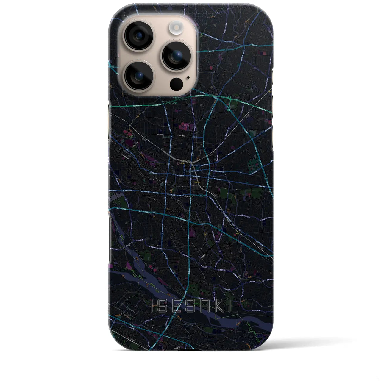【伊勢崎(群馬県)】地図柄iPhoneケース(バックカバータイプ)