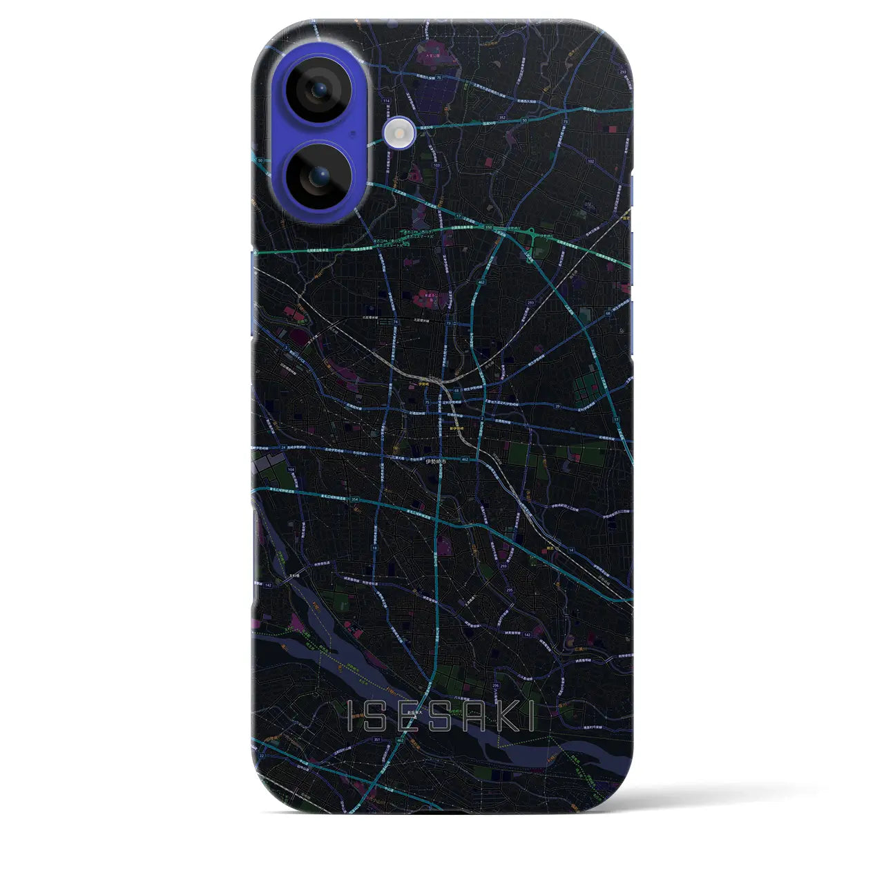 【伊勢崎(群馬県)】地図柄iPhoneケース(バックカバータイプ)