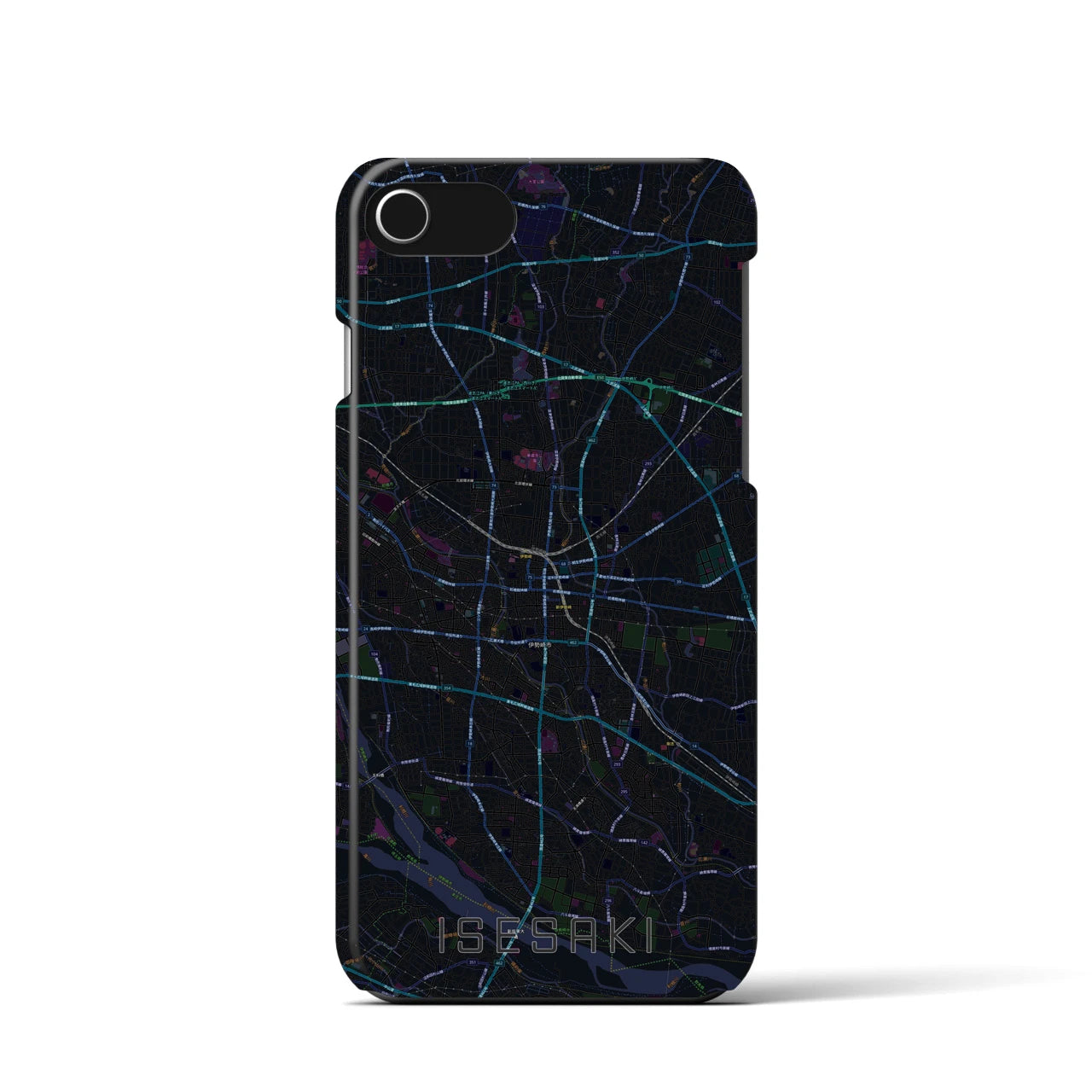 【伊勢崎(群馬県)】地図柄iPhoneケース(バックカバータイプ)