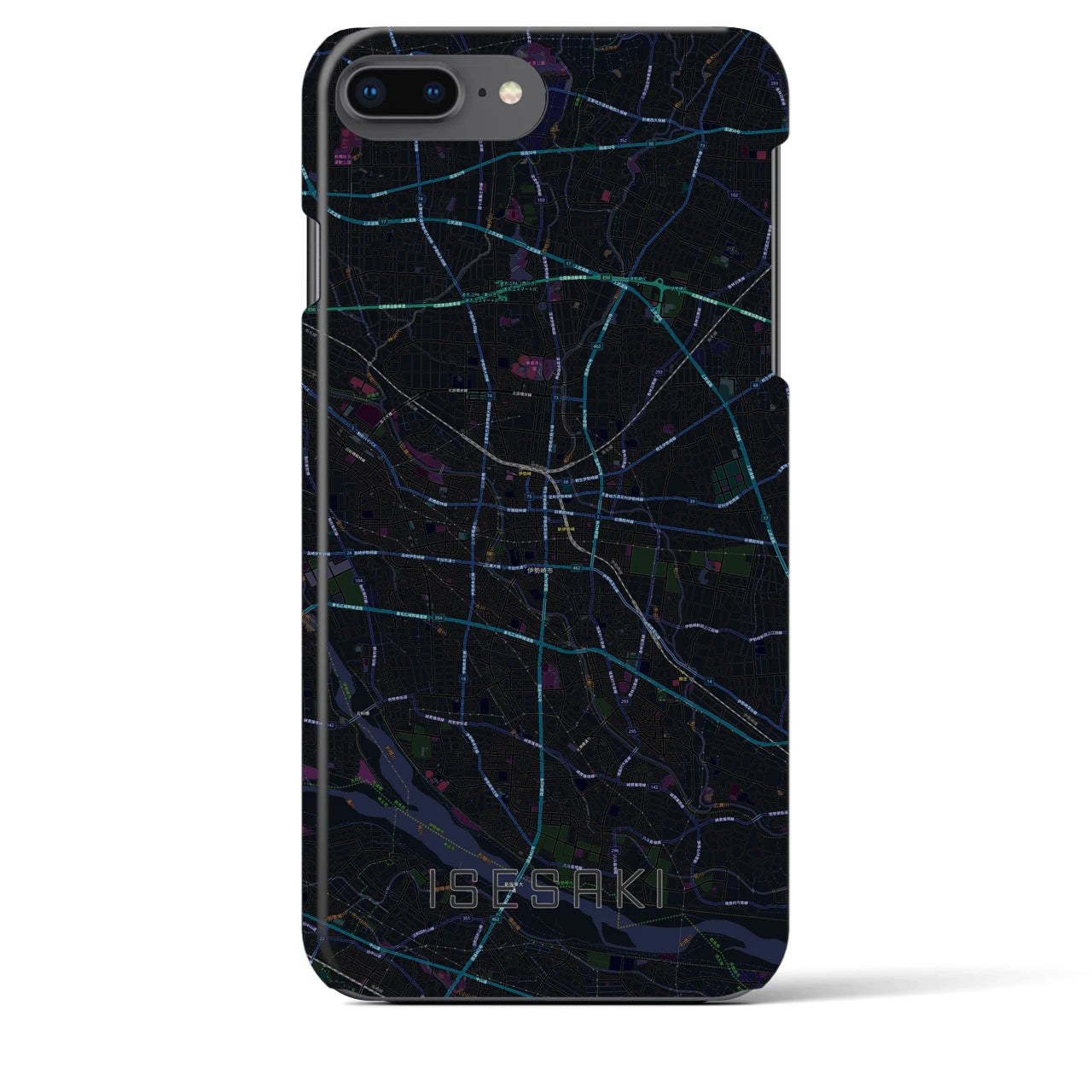 【伊勢崎(群馬県)】地図柄iPhoneケース(バックカバータイプ)
