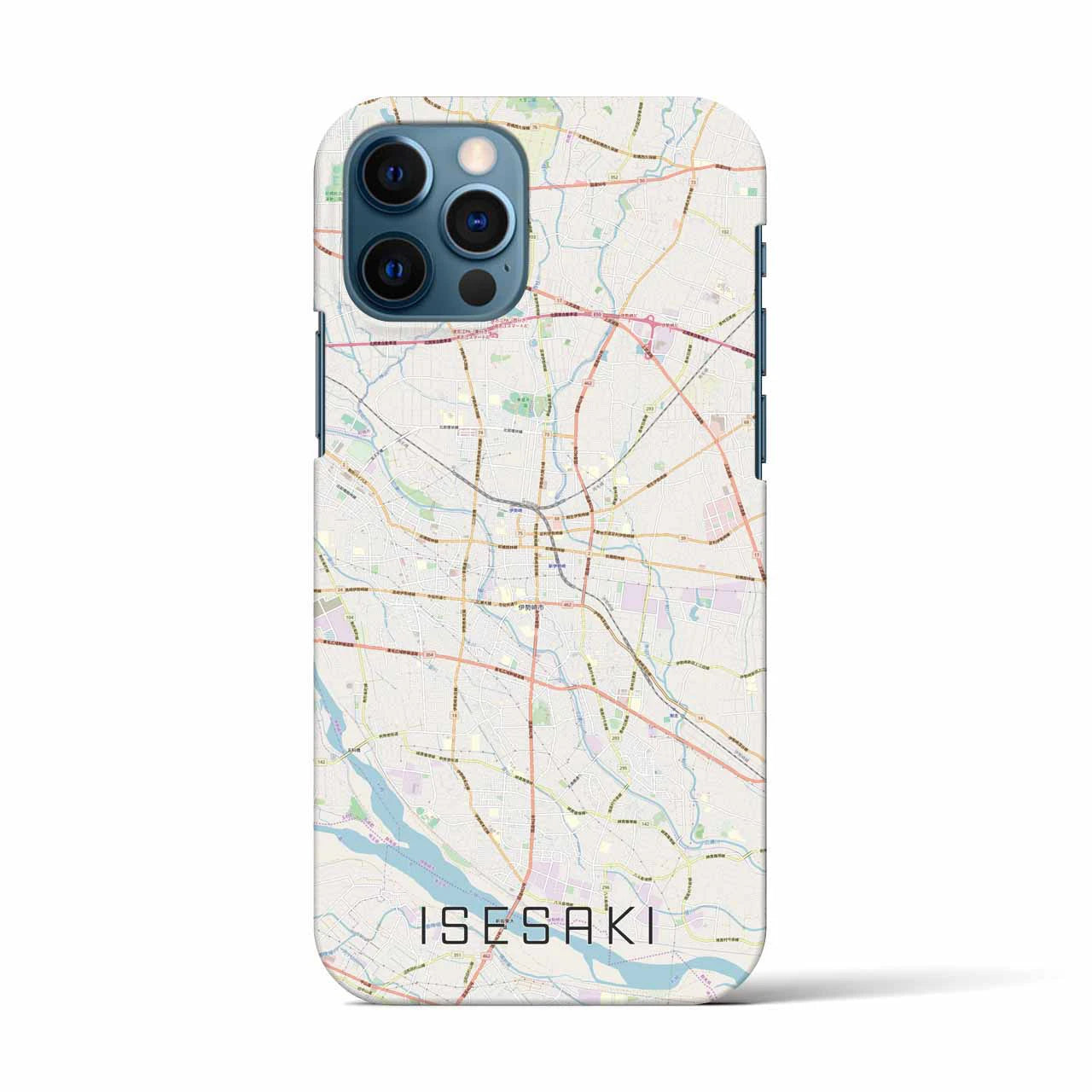 【伊勢崎(群馬県)】地図柄iPhoneケース(バックカバータイプ)