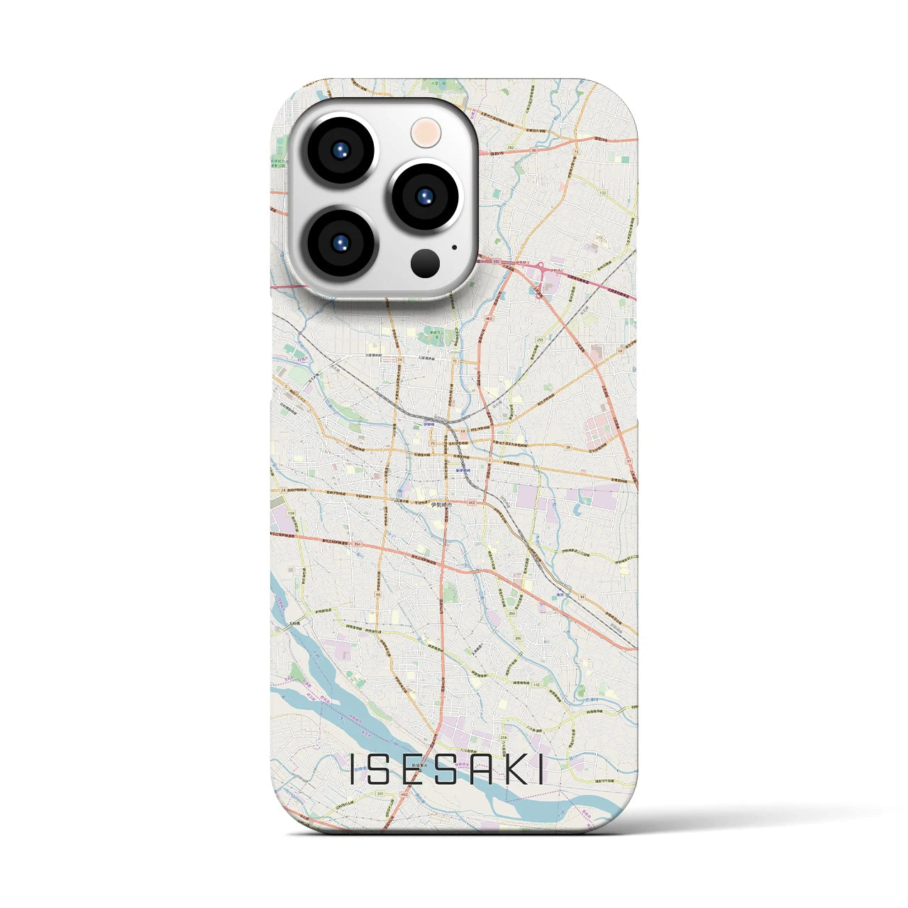 【伊勢崎(群馬県)】地図柄iPhoneケース(バックカバータイプ)
