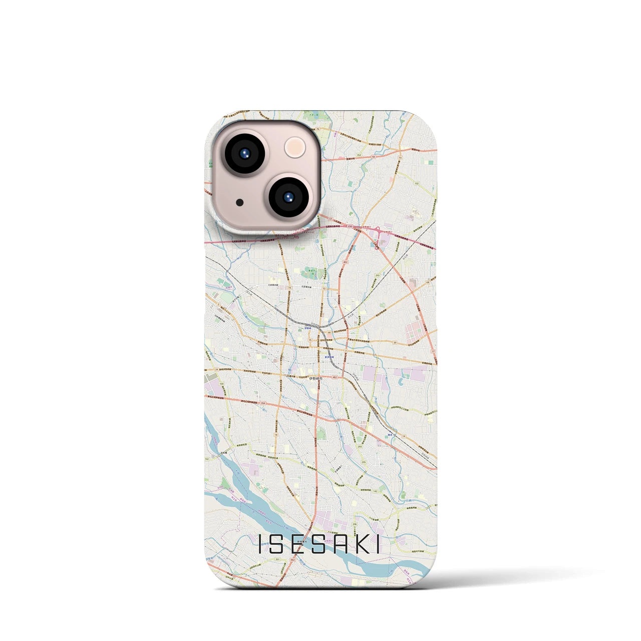 【伊勢崎(群馬県)】地図柄iPhoneケース(バックカバータイプ)