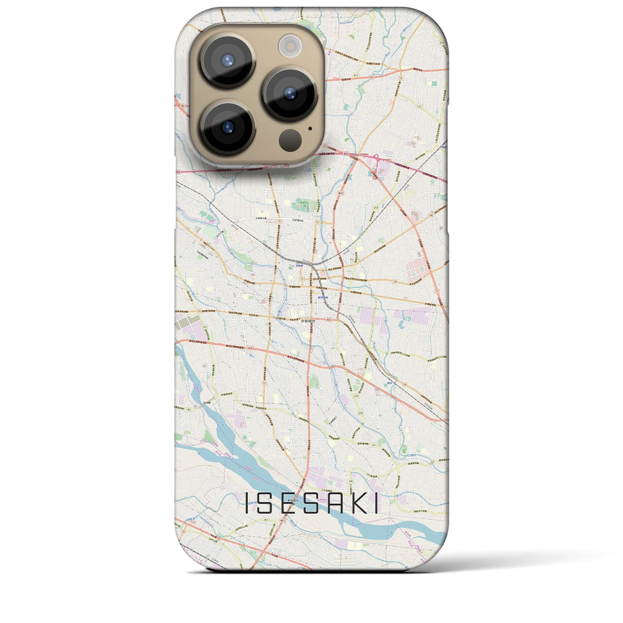 【伊勢崎(群馬県)】地図柄iPhoneケース(バックカバータイプ)