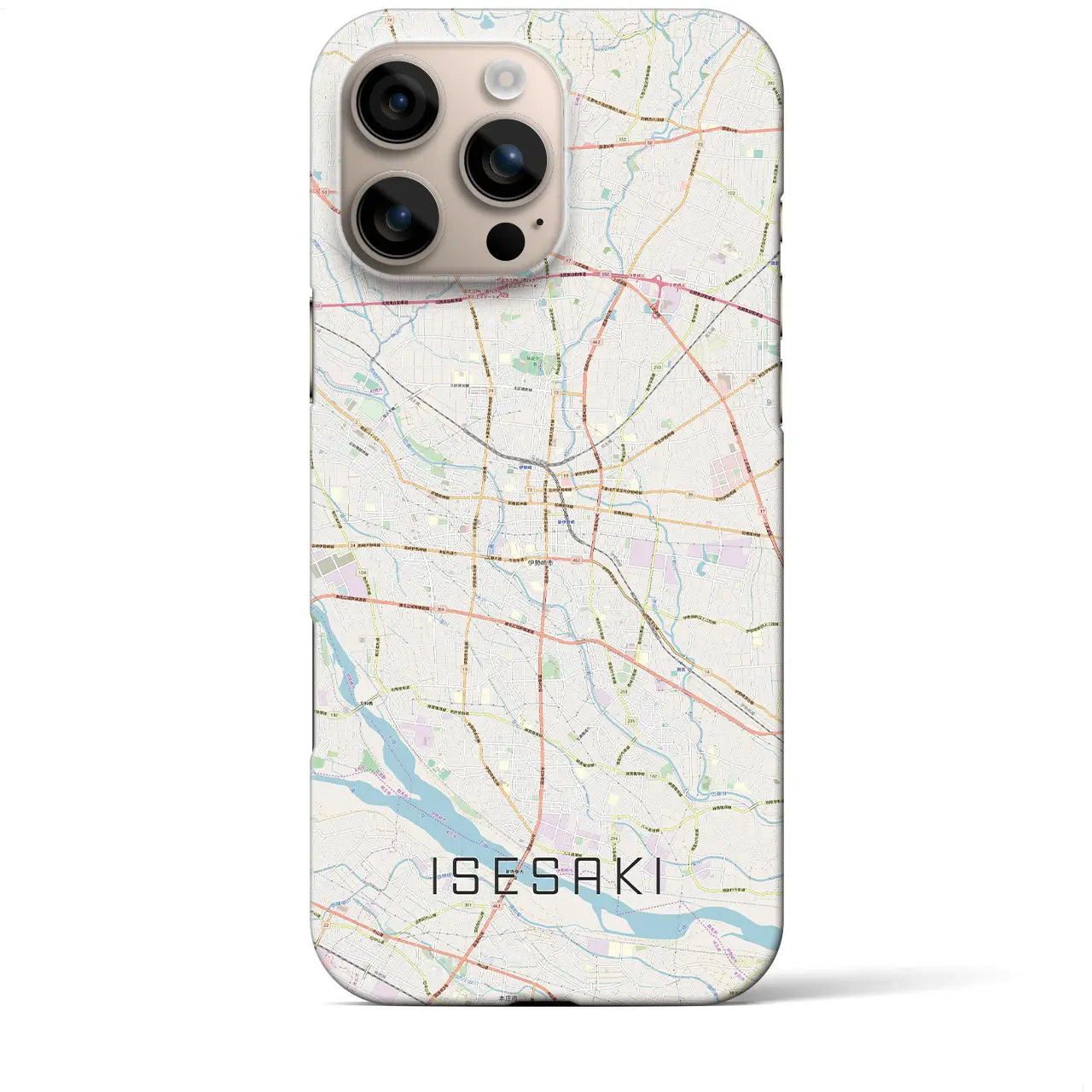 【伊勢崎(群馬県)】地図柄iPhoneケース(バックカバータイプ)