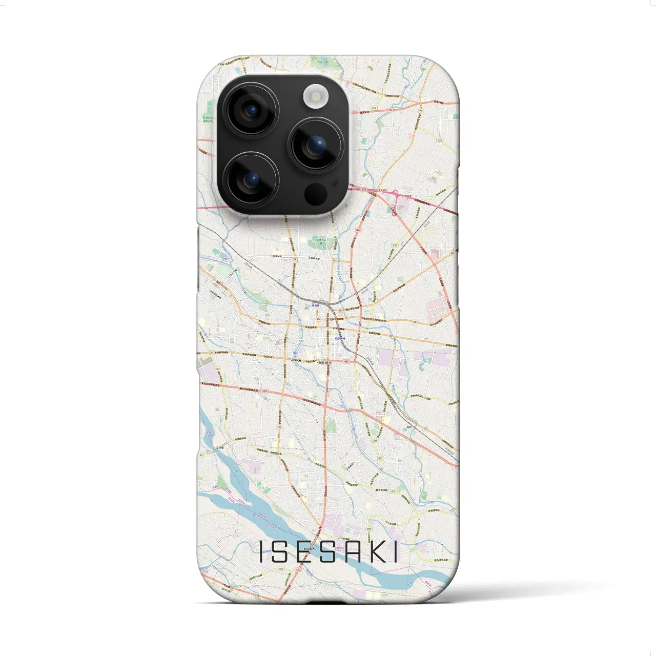 【伊勢崎(群馬県)】地図柄iPhoneケース(バックカバータイプ)