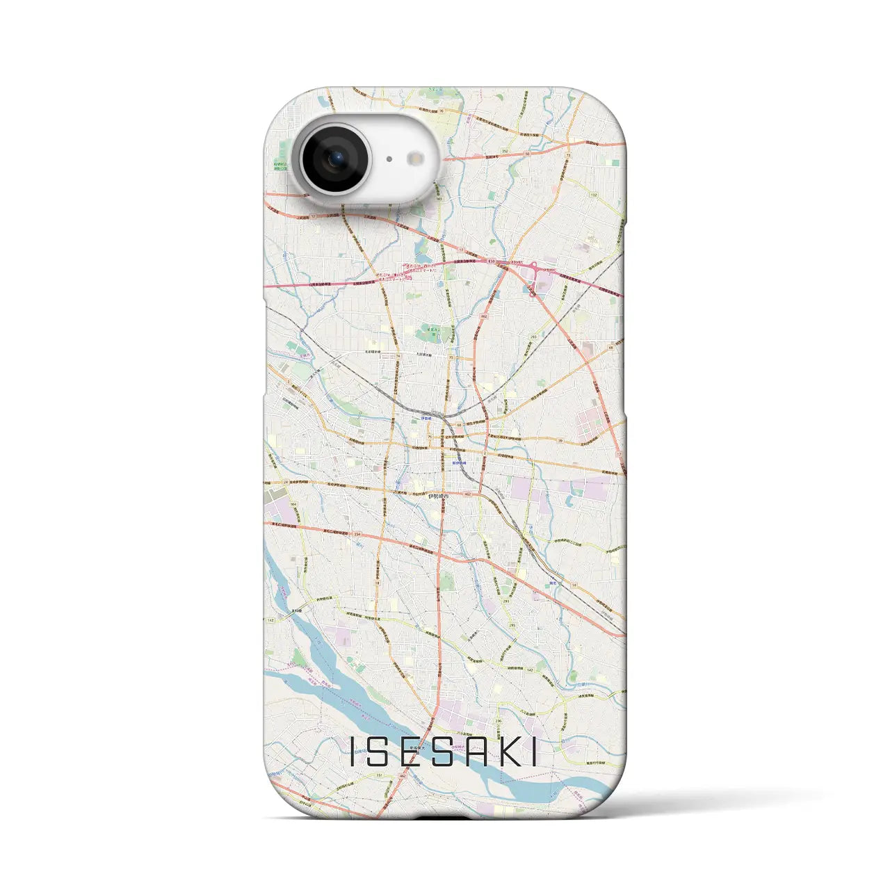 【伊勢崎(群馬県)】地図柄iPhoneケース(バックカバータイプ)