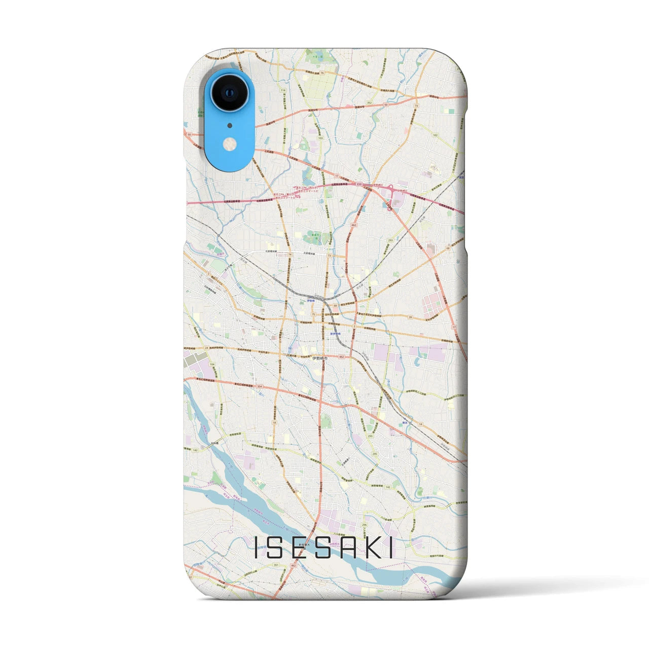 【伊勢崎(群馬県)】地図柄iPhoneケース(バックカバータイプ)
