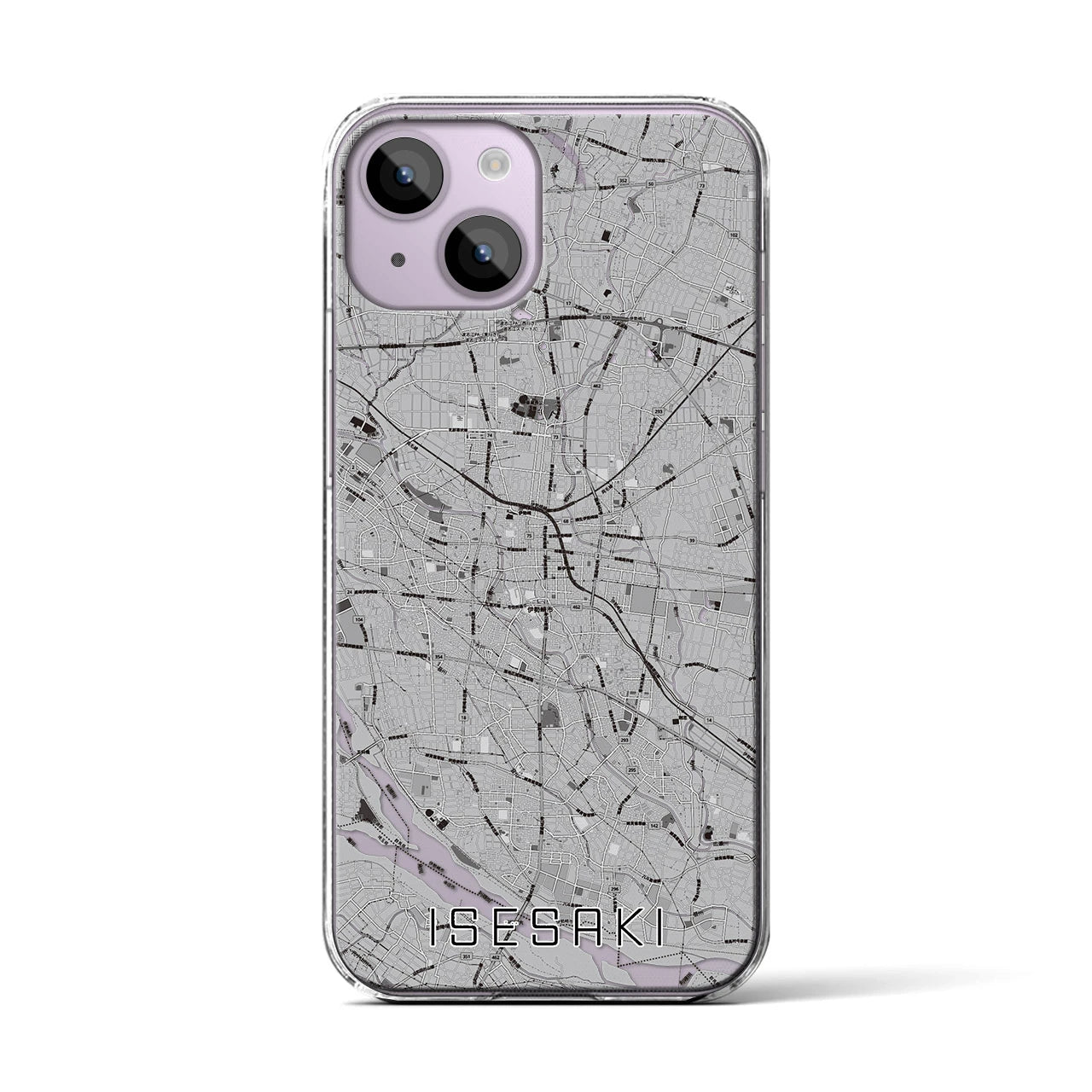 【伊勢崎(群馬県)】地図柄iPhoneケース(クリアタイプ)