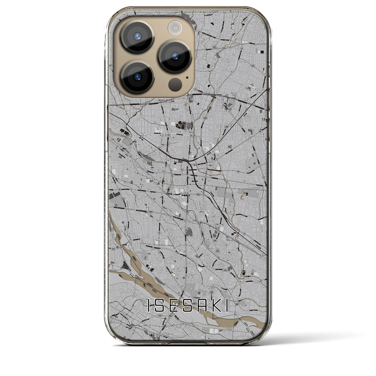 【伊勢崎(群馬県)】地図柄iPhoneケース(クリアタイプ)