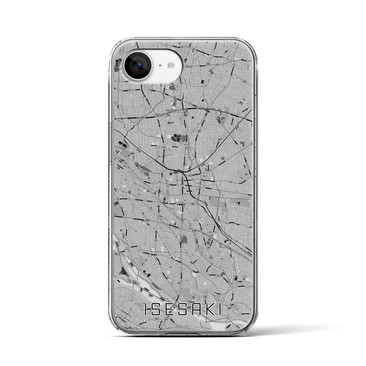 【伊勢崎(群馬県)】地図柄iPhoneケース(クリアタイプ)