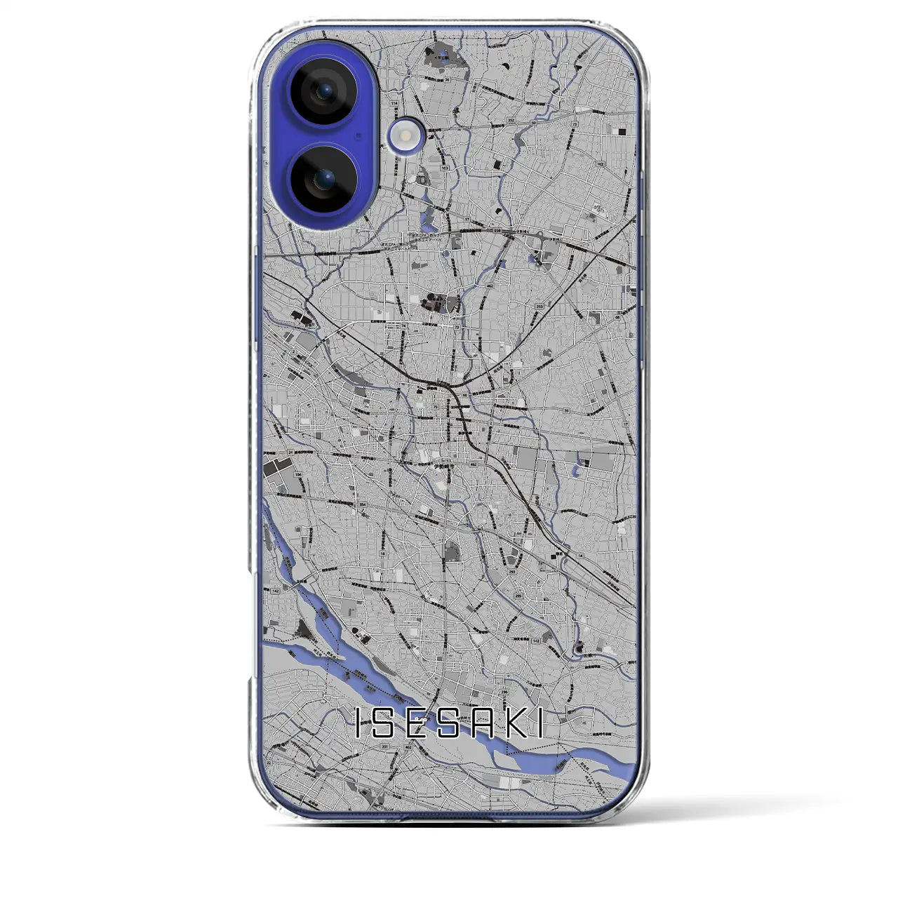 【伊勢崎(群馬県)】地図柄iPhoneケース(クリアタイプ)