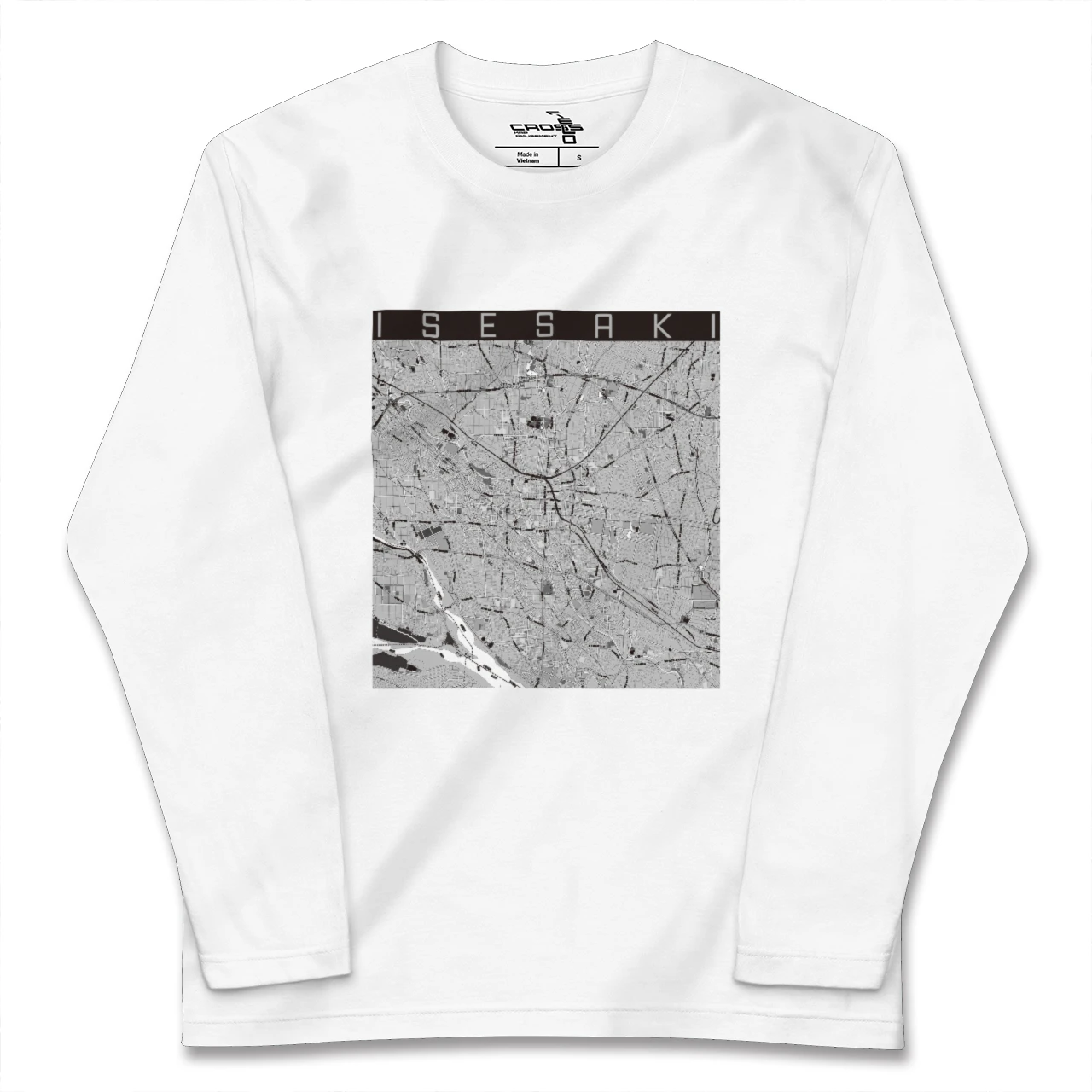 【伊勢崎(群馬県)】地図柄ロングスリーブTシャツ