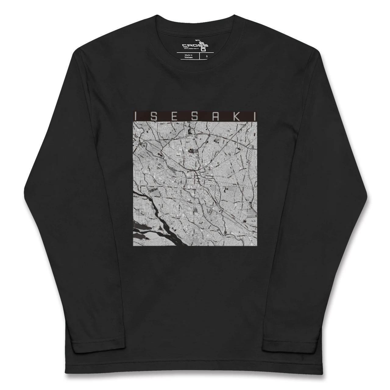 【伊勢崎(群馬県)】地図柄ロングスリーブTシャツ