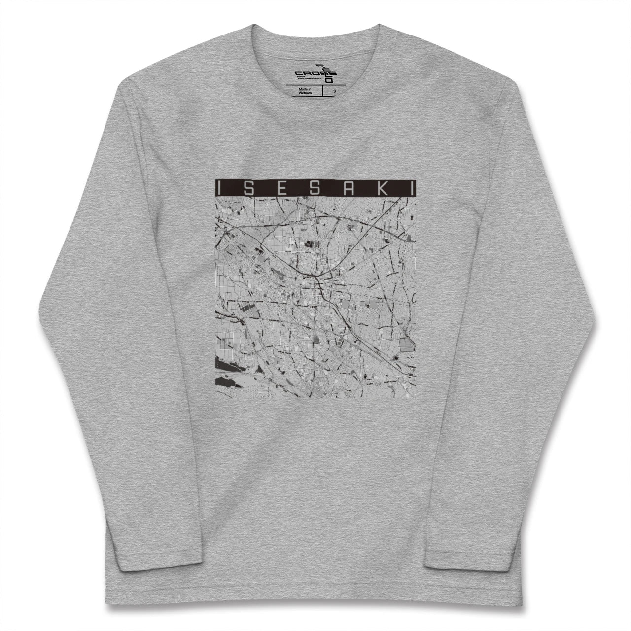 【伊勢崎(群馬県)】地図柄ロングスリーブTシャツ