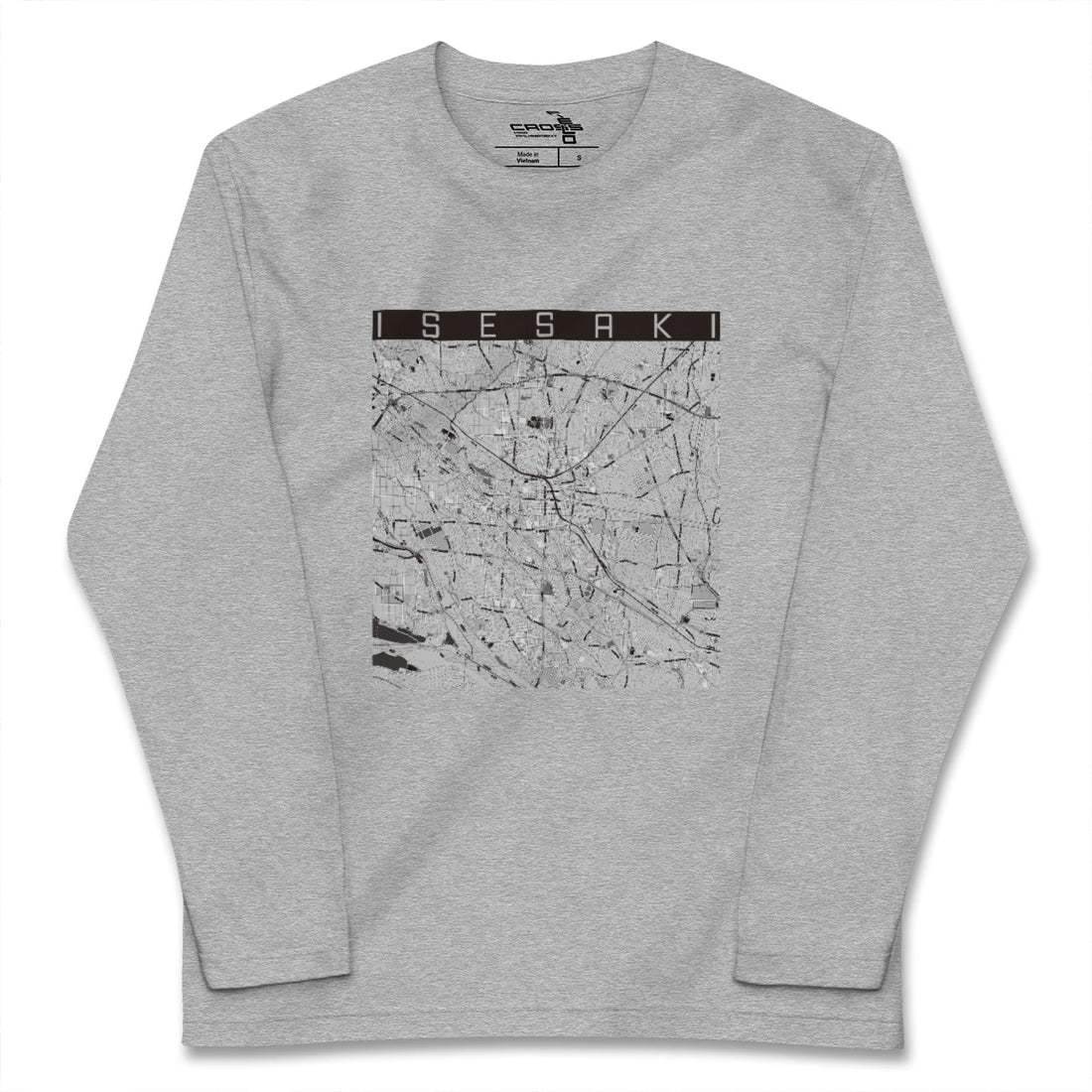 【伊勢崎(群馬県)】地図柄ロングスリーブTシャツ