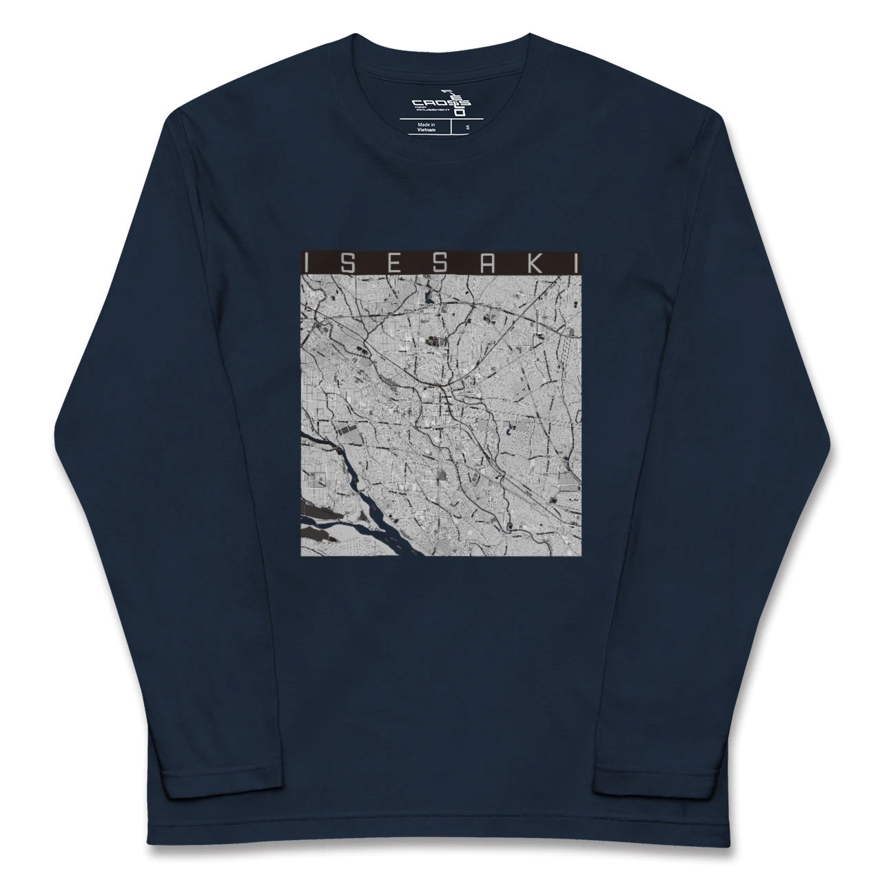 【伊勢崎(群馬県)】地図柄ロングスリーブTシャツ