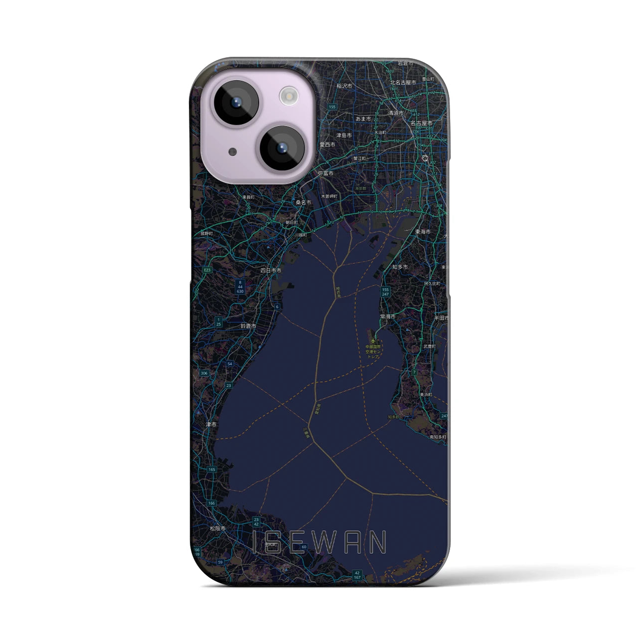 【伊勢湾(三重県)】地図柄iPhoneケース(バックカバータイプ)