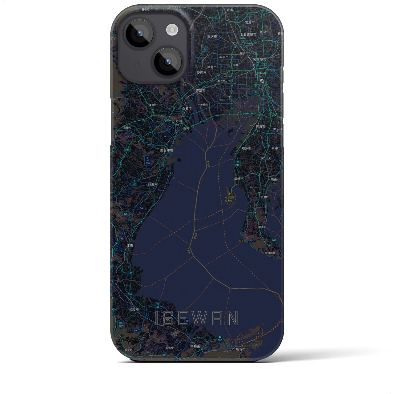【伊勢湾(三重県)】地図柄iPhoneケース(バックカバータイプ)