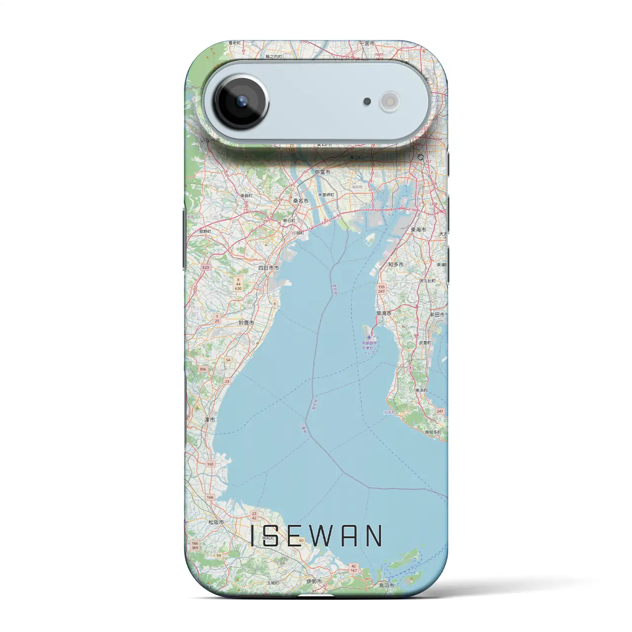 【伊勢湾(三重県)】地図柄iPhoneケース(バックカバータイプ)ブラック・iPhone 17 Pro Max 用