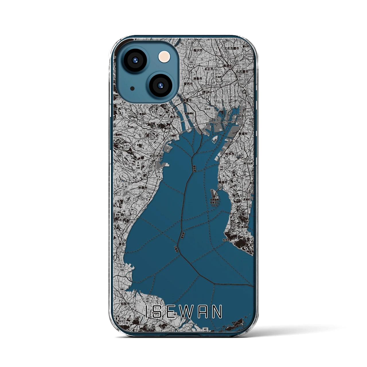 【伊勢湾(三重県)】地図柄iPhoneケース(クリアタイプ)