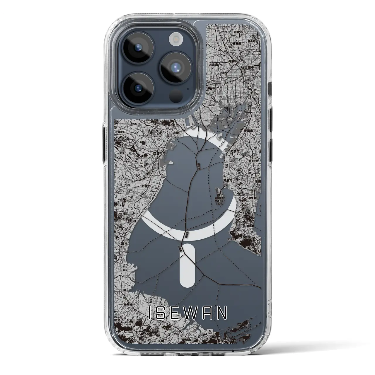 【伊勢湾(三重県)】地図柄iPhoneケース(MagSafeタイプ)