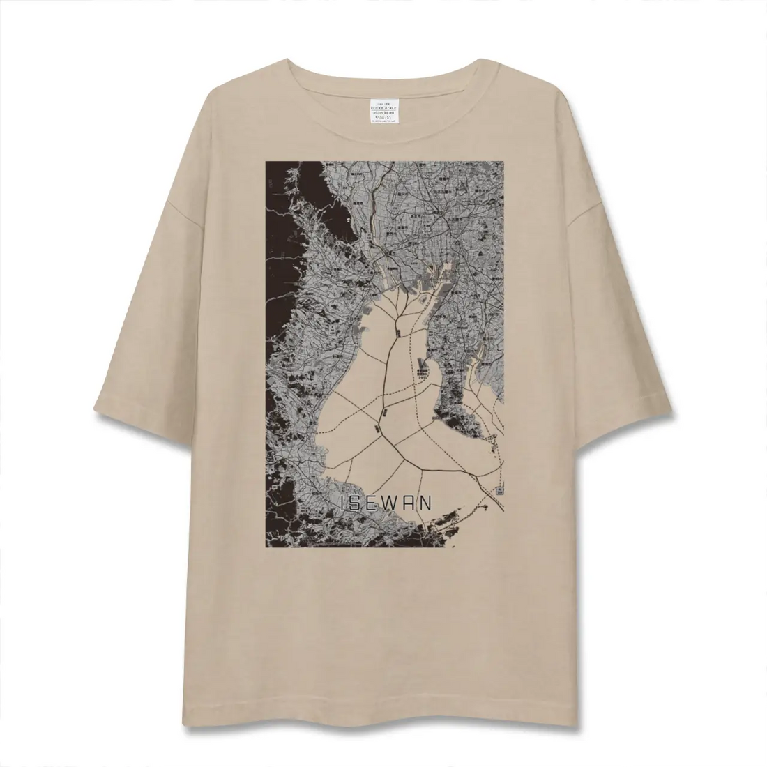 【伊勢湾(三重県)】地図柄ビッグシルエットTシャツ