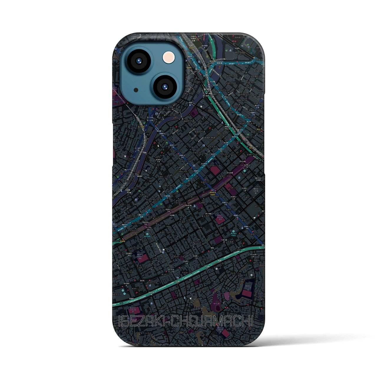 【伊勢佐木長者町(神奈川県)】地図柄iPhoneケース(バックカバータイプ)