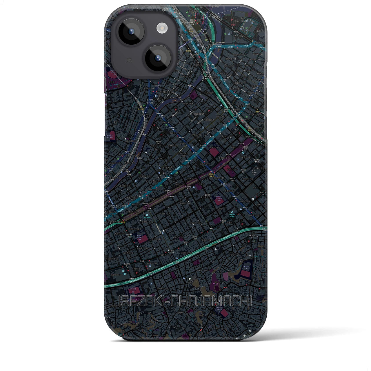 【伊勢佐木長者町(神奈川県)】地図柄iPhoneケース(バックカバータイプ)