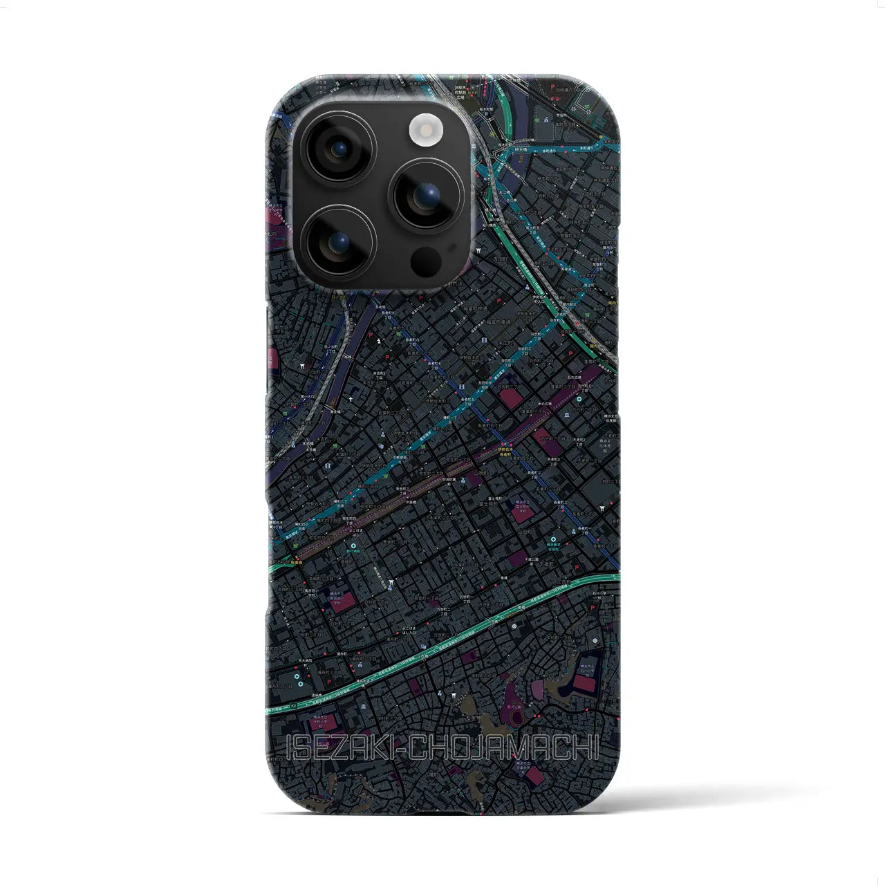【伊勢佐木長者町(神奈川県)】地図柄iPhoneケース(バックカバータイプ)