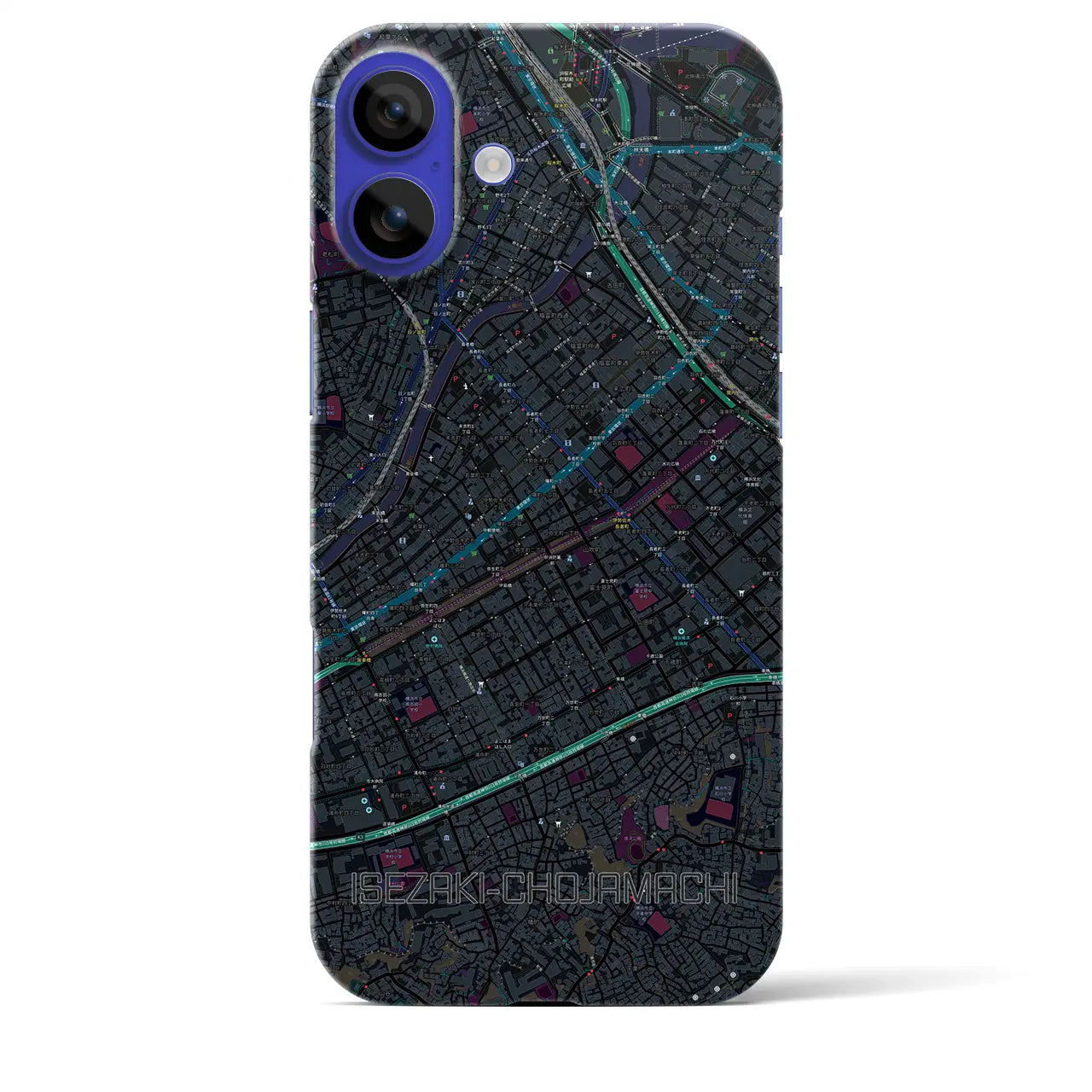 【伊勢佐木長者町(神奈川県)】地図柄iPhoneケース(バックカバータイプ)